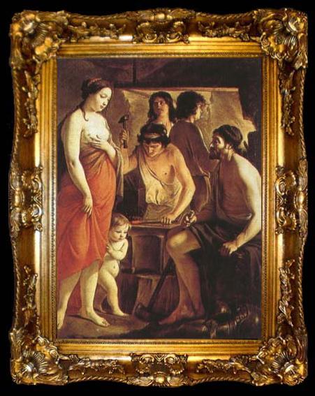 framed  Louis Le Nain Venus in the Forge of Vulcan (df01), ta009-2
